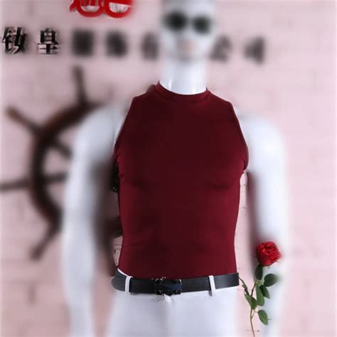 LinvMe Fashion Solid Men Cotton Turtleneck Muscle Tank Top Shirt