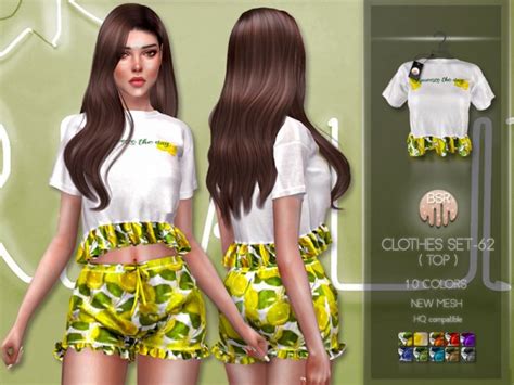 The Sims Resource Clothes Set 62 Top Bd241 By Busra Tr • Sims 4
