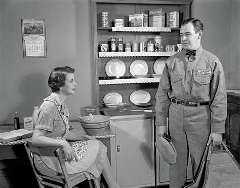 1940s Housewife Sitting At Kitchen Photograph By Vintage Images Pixels