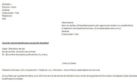 Lettre De Rupture De Bail Mois Hot Sex Picture