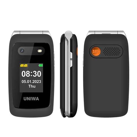 Uniwa V202t 4g Flip Senior Phone 24 Inch Dual Screen Emergency Call Button Feature Phone