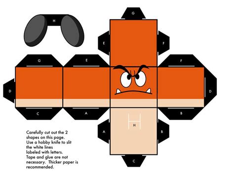 Goomba Mario Cubeecraft Papercraft By Marcokobashigawa