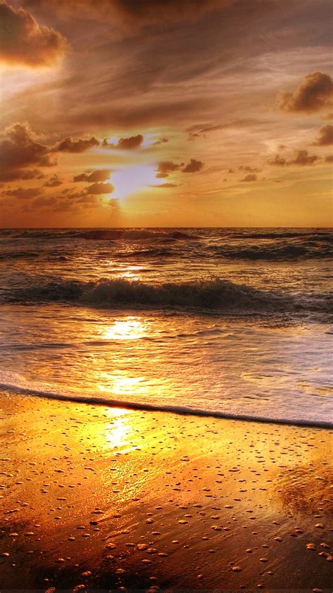 1080x1920 Sunset Beach Sea Sun Clouds Iphone 76s6 Plus Pixel Xl One