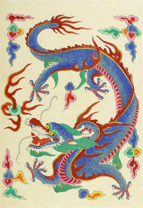 Korean Dragon Digital Art By Mark White Pixels