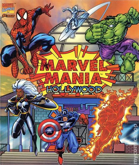 Marvel Mania Hollywood Restaurant Menu 1997 Marvel Comic Books