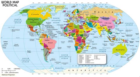 World Political Map Printable List Of Countries Of The World Continents