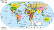 World Political Map Printable list of countries of the world continents ...