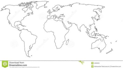 Umrißkarte der welt, robinson projektion. Leere Weltkarte Zum Ausdrucken | Karte 2018 innen ...