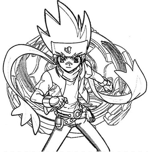 Beyblade Turbo Coloring Pages The Masked Blader Jin From Beyblade