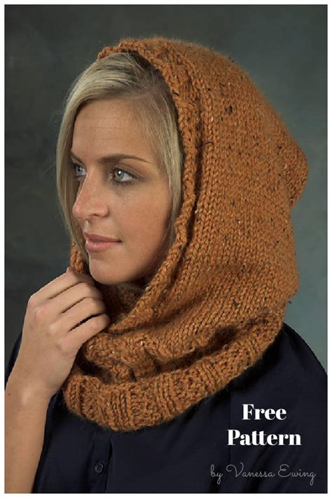 10 Hooded Cowl Knitting Patterns Free And Paid