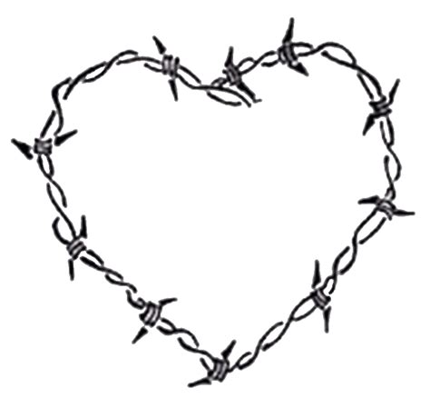 Barbed Wire Drawing Heart Others Png Download 800740 Free