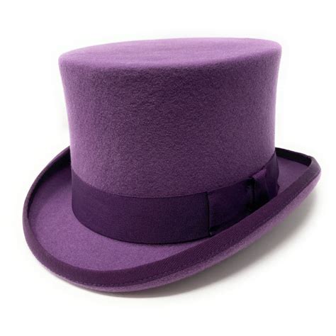 Purple Traditional Top Hat 5 Wool Felt