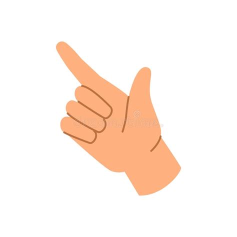 Pointing With Index Finger Hand Gesture Stock Illustration