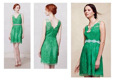 Yoana Baraschi Green Cloverlace Silk Organza Dress
