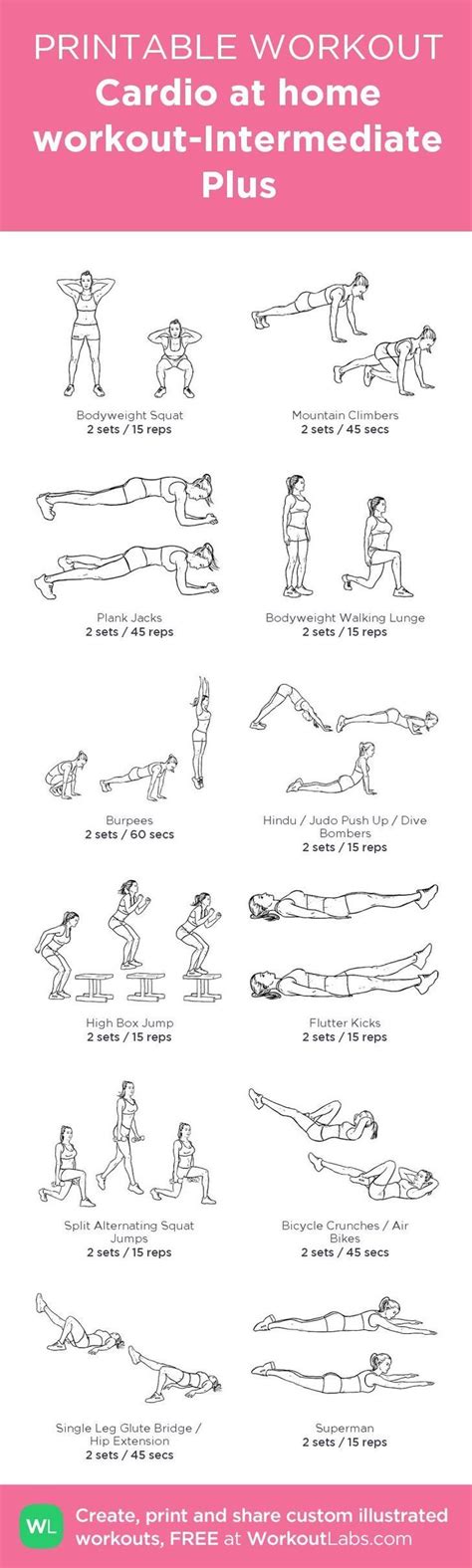 Printable Workouts We Love Workout Labs Cardio At Home At Home Workouts