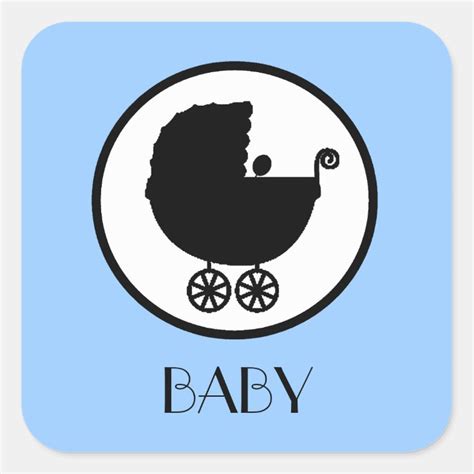 Baby Carriage Silhouette Stickers Zazzle