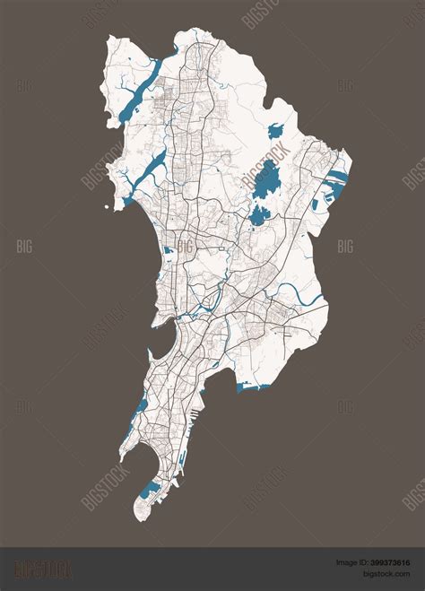 Mumbai Map Detailed Vector And Photo Free Trial Bigstock