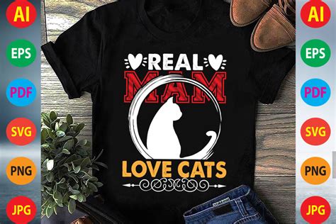 Real Mam Love Cats Graphic By Ardesignstore · Creative Fabrica