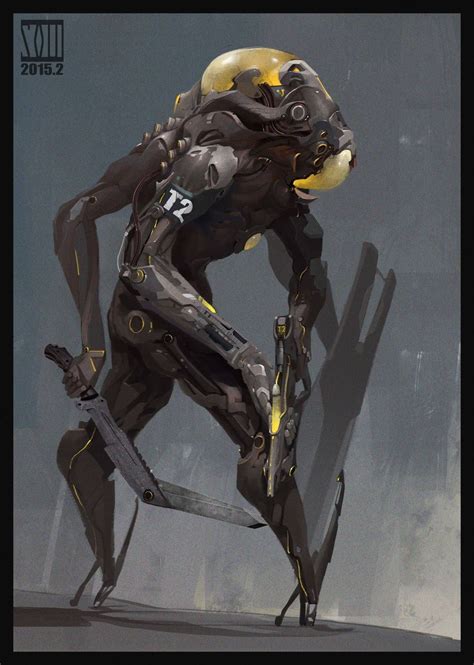 Biochemical Soldier Robot Concept Design Robot Concept Art Alien