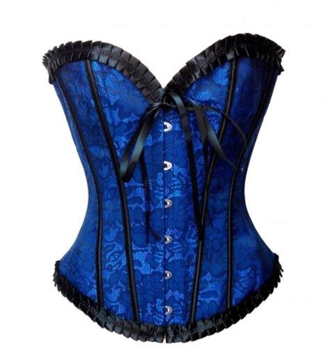 Blue And Black Corset Collars Submissive Black Corset Boots