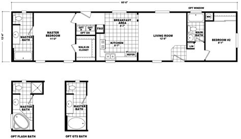 Find your manufactured home among 13. 14x70 Mobile Home Floor Plan New Single Wide Mobile Homes ...