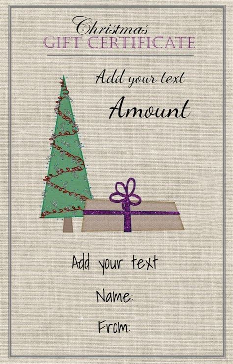 Click the little pencil icon to the right and edit your settings. Free Christmas Gift Certificate Template | Customize Online & Download