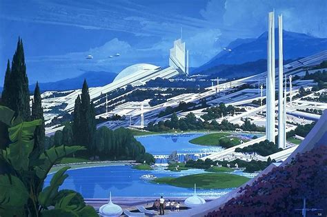 Future City By Syd Mead Concept Art For Yamato 2520 Rretrofuturism