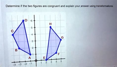 Solved Determine If The Two Figures Are Congruent And Explain Your