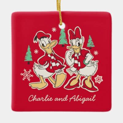 Jolly Vintage Donald Daisy Duck Christmas Ornament
