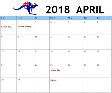 20 April 2018 Calendar Free Download Printable Calendar Templates ️