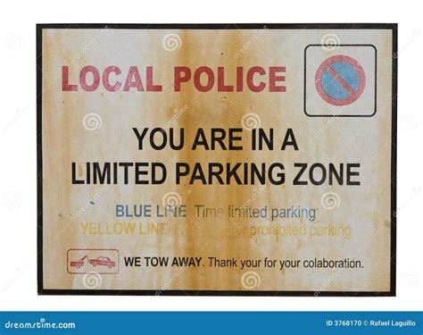 Limited Parking Sign Stock Photo Image Of Signposting 3768170