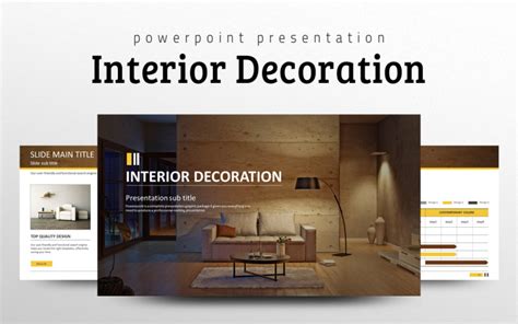 Interior Decoration Ppt Powerpoint Template Templatemonster