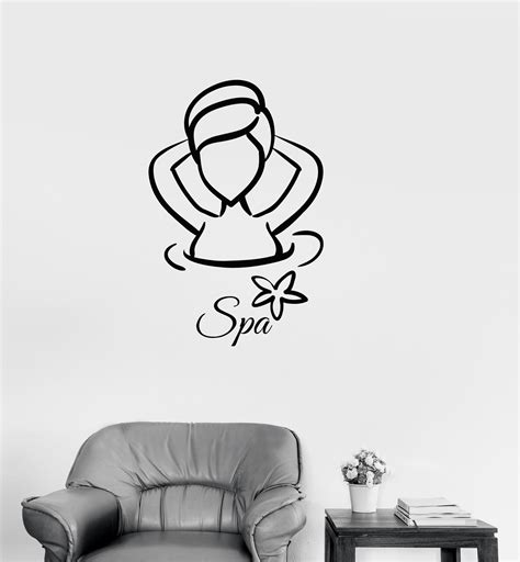 vinyl decal relax spa massage therapy woman beauty salon wall stickers unique t ig2694