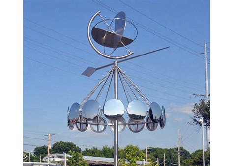 Wind Kinetic Modern Stainless Steel Sculpture Outdoor Steel Garden