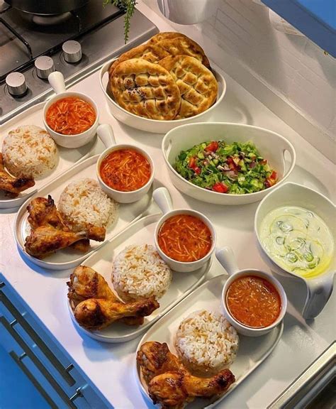 A Tray Filled With Different Types Of Food