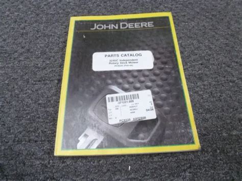John Deere 3245c Independent Rotary Deck Mower Parts Catalog Manual