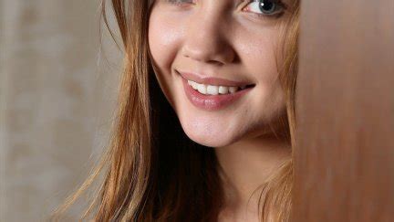 Polina Kadynskaya Women Brunette Model Smiling Women Indoors Open Mouth Caucasian Long