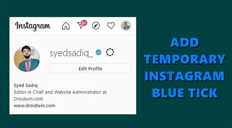 How To Get A Temporary Blue Tick On Instagram Droidwin