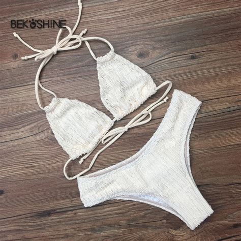 Buy 2017 New Solid Mesh Bikinis Bandage Lacing Bikini