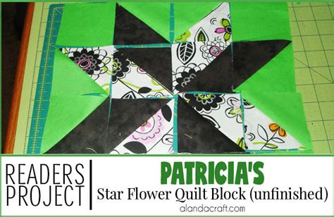 Readers Project Patricias Star Flower Quilt Block Unfinished