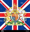 Reino Unido el escudo y la bandera, símbolos oficiales de la nación ...