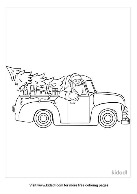 Free Christmas Truck Coloring Page Coloring Page Printables Kidadl