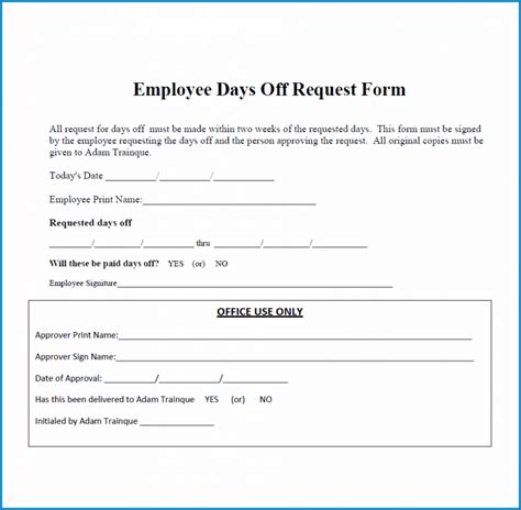 What You Need To Know About Day Off Request Form