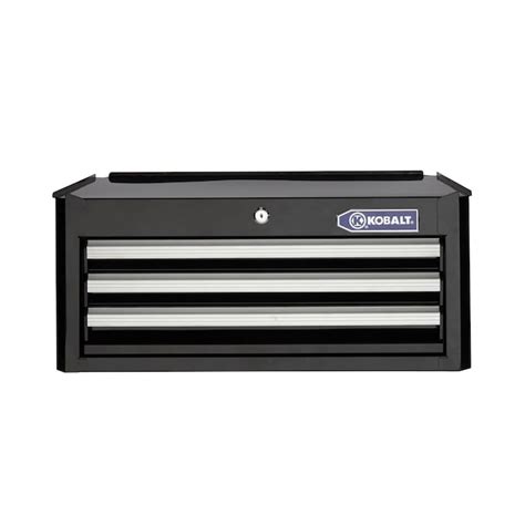 Kobalt 27 In W X 14 In H 3 Drawer Steel Tool Chest Black In The Top