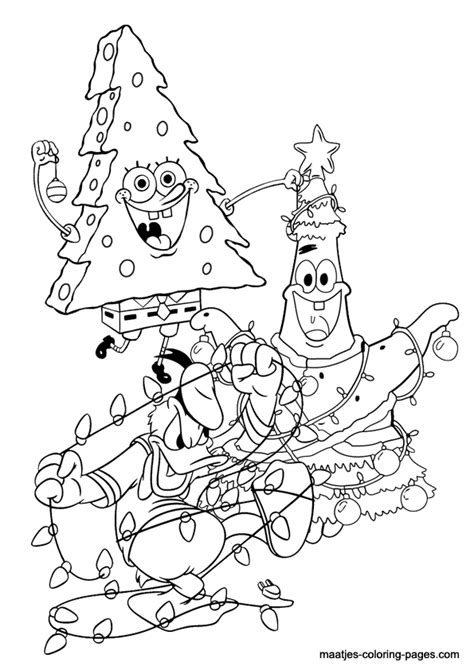 After downloading your desired coloring page(s), simply have it printed, and you can then start coloring. Spongebob and Patrick Star Christmas coloring page