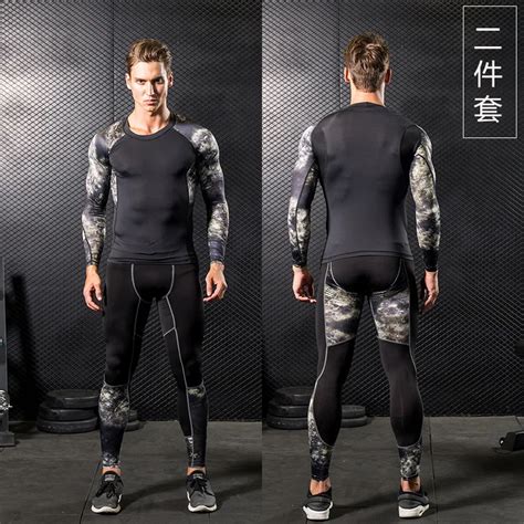 men gymming compression long johns fitness winter quick dry male autumn sporting sets runs