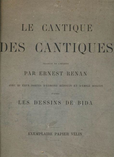 le cantique des cantiques par renan ernest 1886 librairie gil artgil sarl