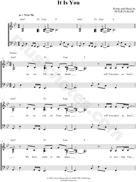 Newsboys It Is You Sheet Music In Bb Major Transposable Download