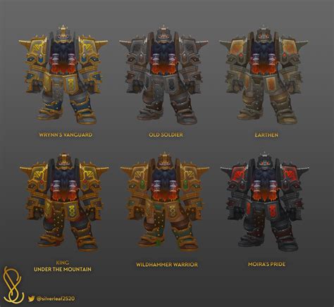 Dark Iron Dwarf And Zandalari Troll Heritage Armor Color Variations