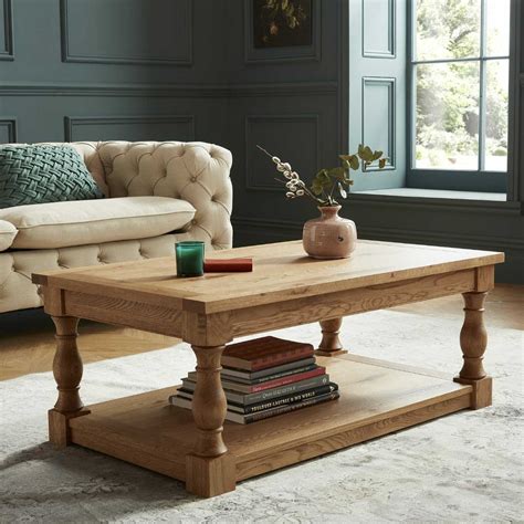For example, solid oak coffee tables, mahogany coffee tables and mango coffee tables will be more durable than pine coffee tables. Westbury Rustic Style Oak Wood Rectangular Living Room ...